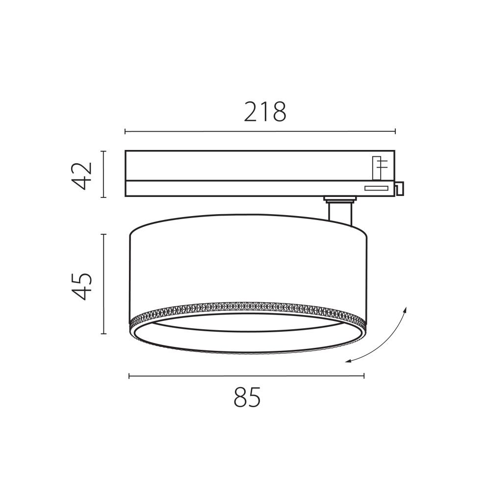 Светильник Quattro TRIAC *8,5*4,5 см, *15W, 4000K, Lightstar Alta Pro A5547TRIAC, Черный