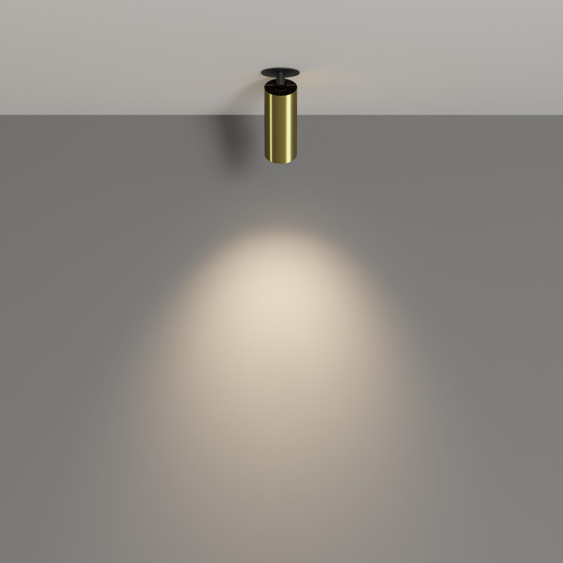 Спот 5,2*5,2*15,8 см, LED, 12W, 4000К, Maytoni Technical FOCUS LED C053CL-L12W4K-W-BS латунный