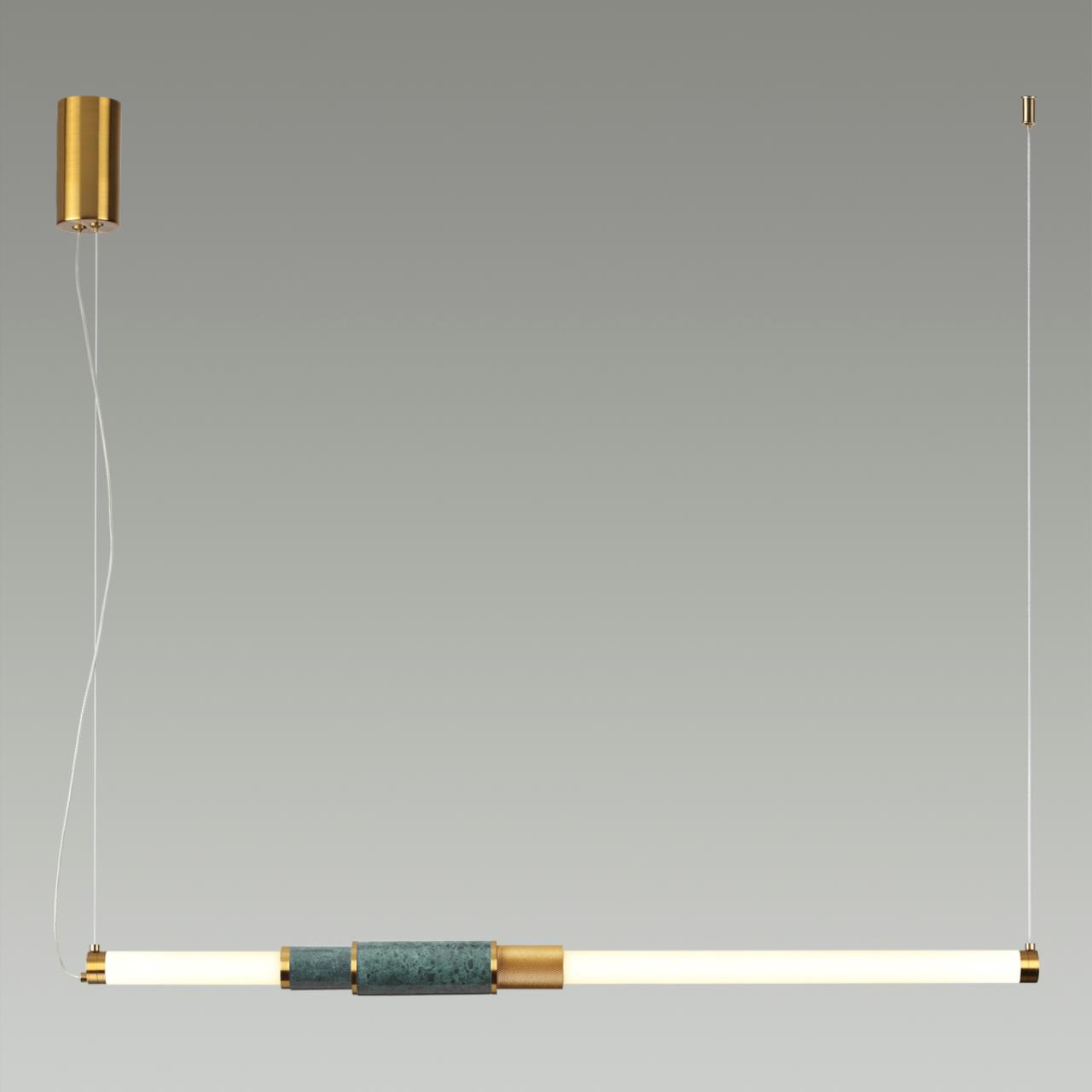 Подвесной светодиодный светильник 86*6*200 см, LED 14W 3000K Odeon Light Marmi 4360/14L античная бронза