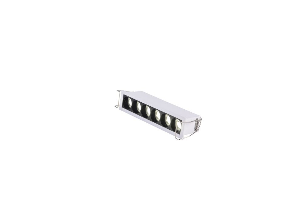 Светильник встраиваемый белый LED 1*7W 3000K 550Lm Ra 90 24° IP20 L125xW30xH36 170-240V St Luce  ST762.532.07