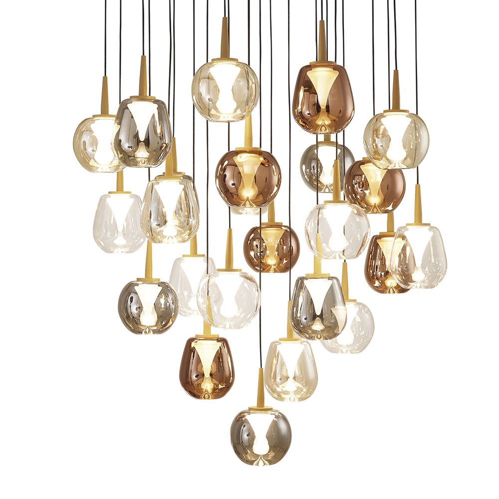 Люстра подвесная 75*212,5 см, вр  см, 24*LED*5W, 3000K, Mantra Andromeda MAN8937+24PL, золотой