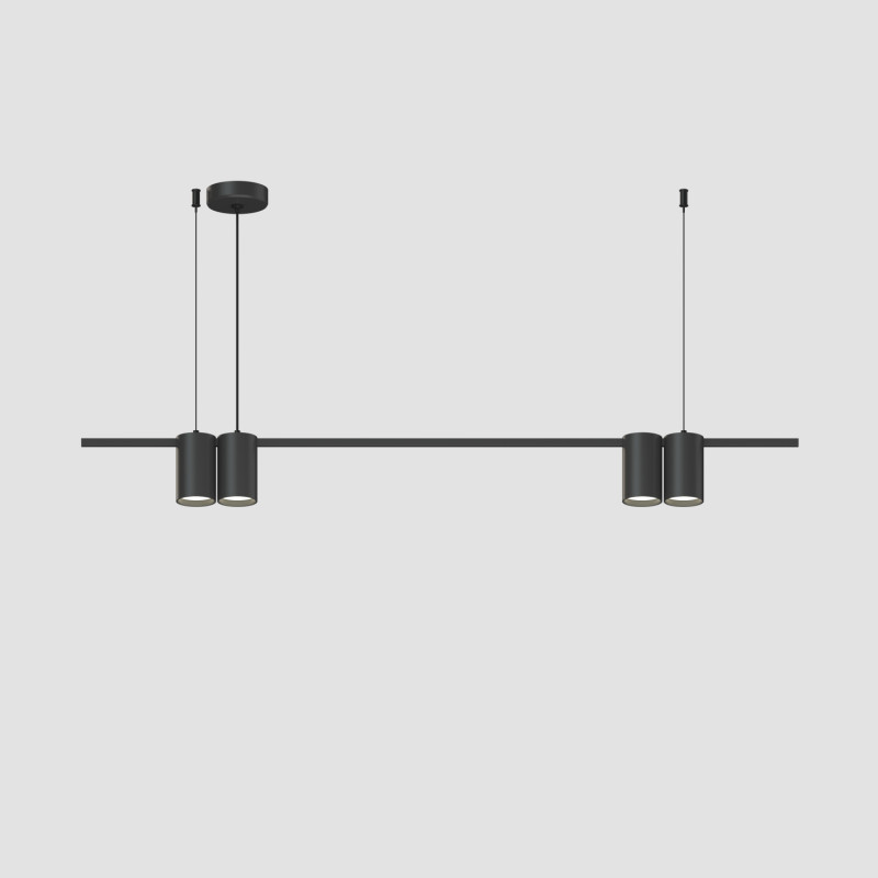 Подвесной светильник 100*5,6*208,9 см, 4*GU10, 60W, Denkirs Orbit DK4061-BK черный