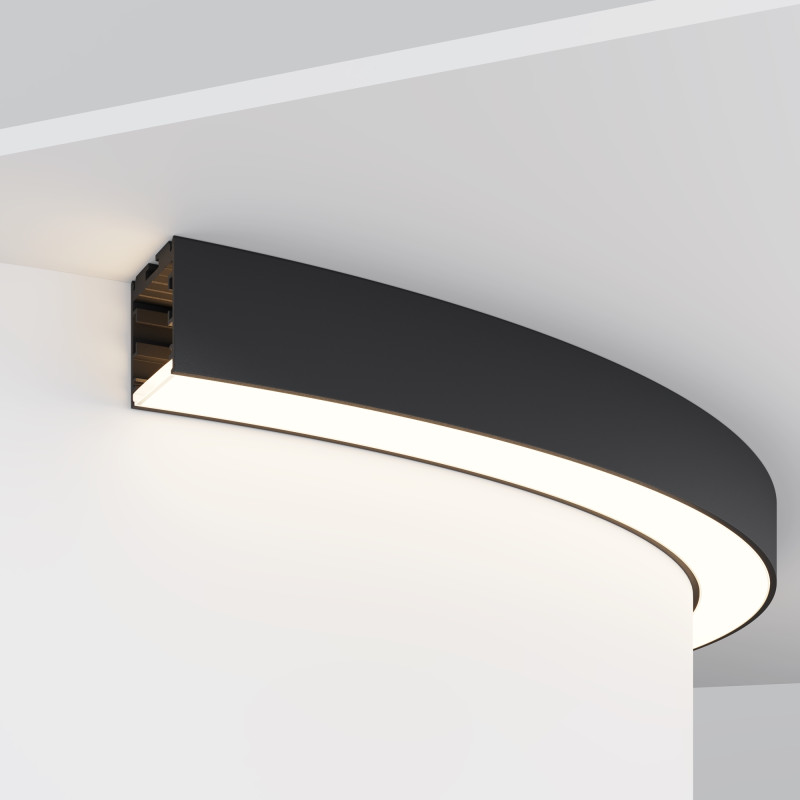 Радиусный профиль ALM-3535R-B-D-90°-0.8M 3,5*3,5*65,58 см, Maytoni Led Strip черный