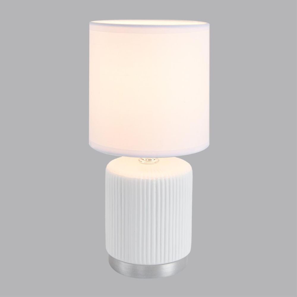 ПОДАРОК ПРИ ЗАКАЗЕ ОТ 30 000 руб - Настольная лампа 13*13*27 см, 1*E14*40W, белый