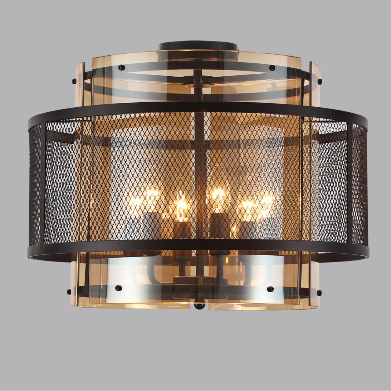 Люстра потолочная 50*38 см, 6*E14 Lumion Zarina 8007/6C черный, золотой