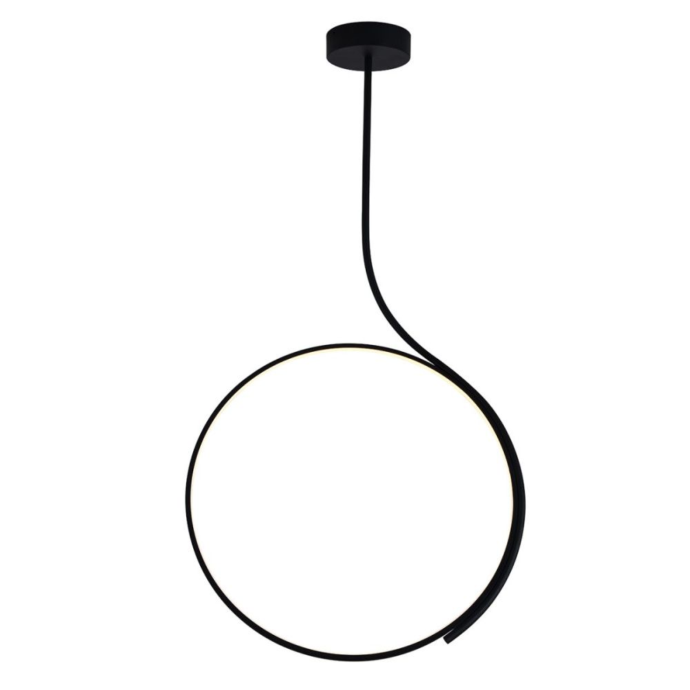 Подвесной светильник 55 см, 25W, 3000K, Indigo Rodeo 14033/1P Black V000218L, черный