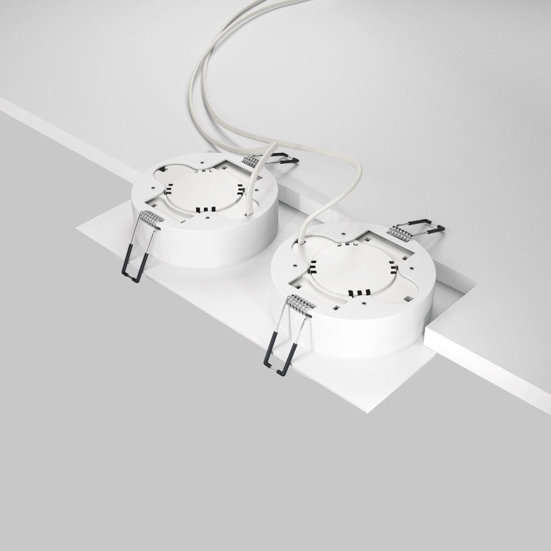 Встраиваемый светильник 22*11*4,5 см, 2 GX53*15W Hoop DL086-02-GX53-SQ-W Maytoni Downlight, Белый