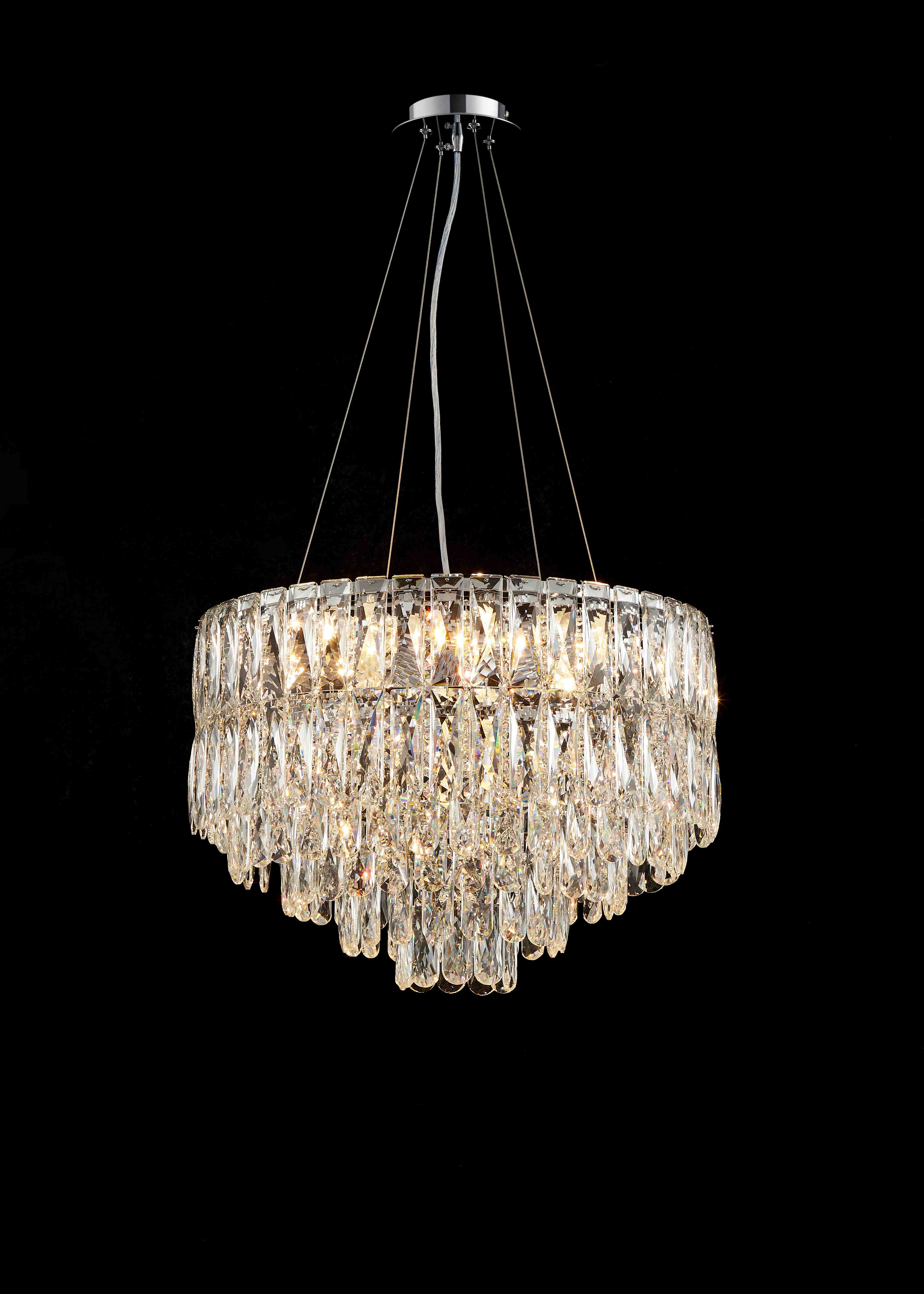Люстра 500*340, 10*E14, 40W NewRgy Cristallo NW075-ф500*H340 CHROME, Хром