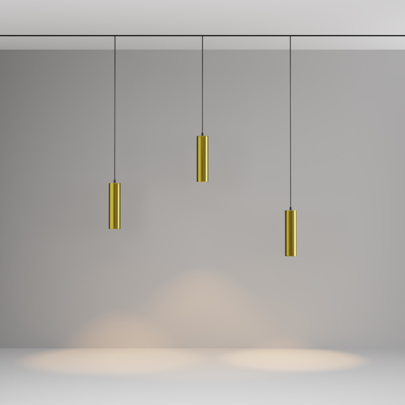 Светильник на шине 5,2*5,2*122 см, LED, 12W, 3000К, Maytoni Technical FOCUS LED TR041-2-12W3K-BBS латунный