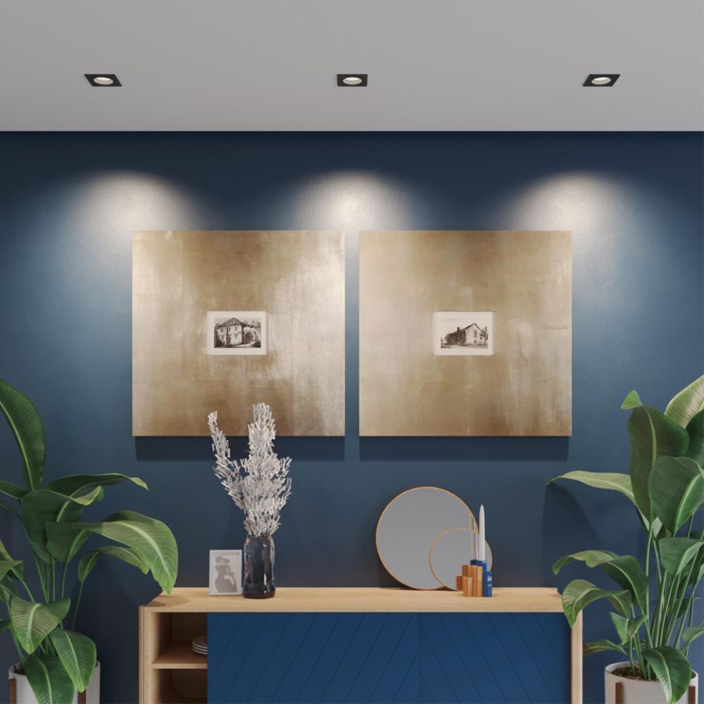 Светильник встраиваемый 9*9*5 см, вр 8,5 см, 1*GU10*50W, Novotech Morus 371002, черный