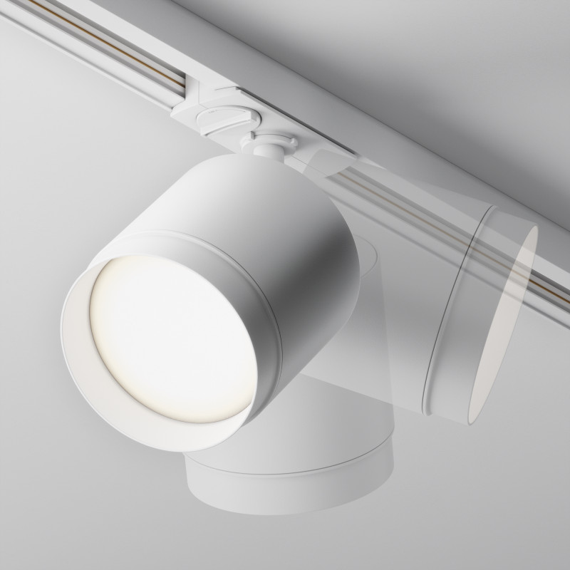 Трековый светильник 8,2*14,8 см, 1 GX53*15W Polar TR088-1-GX53-W Maytoni Single phase track system Unity, Белый