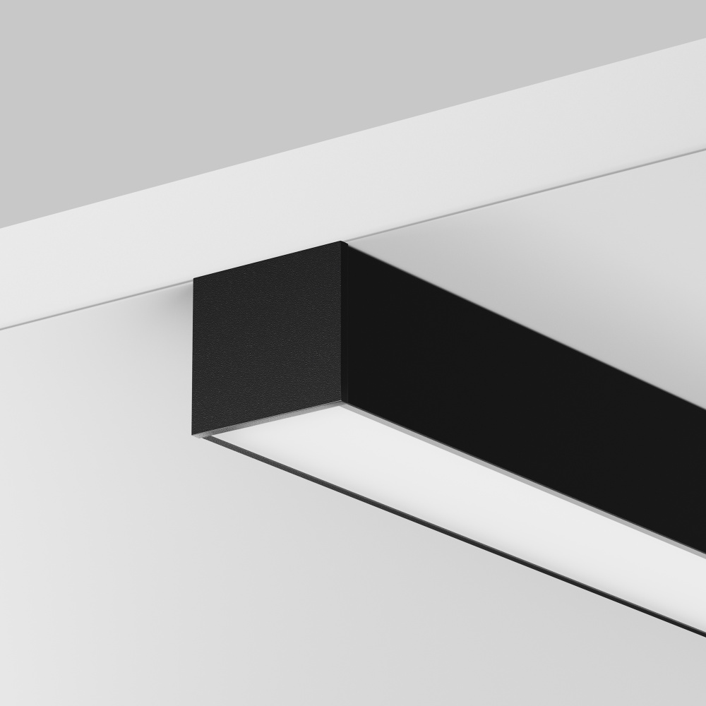 Алюминиевый профиль накладной-подвесной 25x22 (Черный, 2 м), ALM-2522-B-2M 633013, 200*3*2 см, Maytoni  633013, Черный