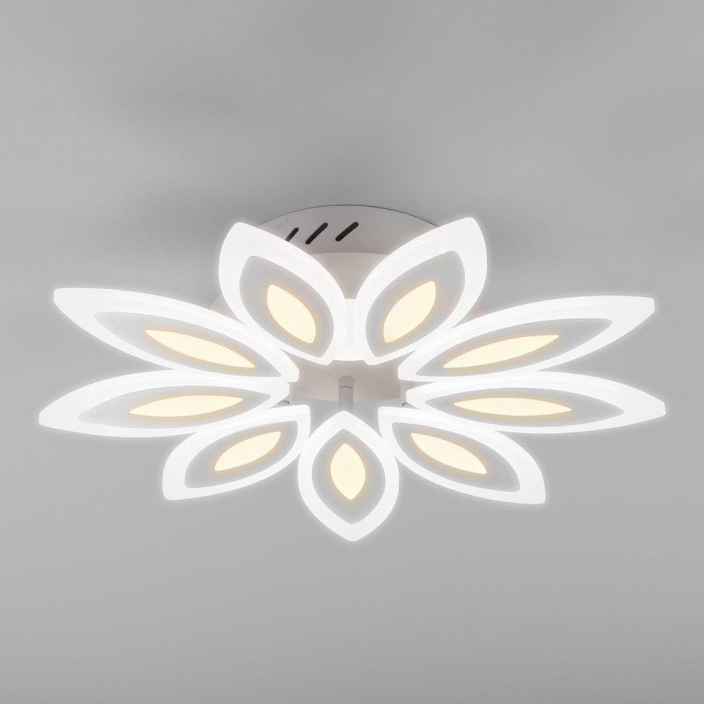 Потолочный светодиодный светильник Eurosvet Kabuki 90158/9 белый, диаметр 58 см, a043807