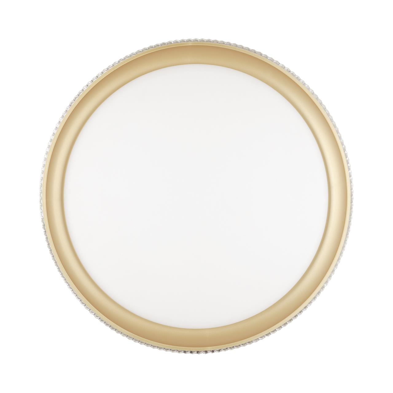 Cветильник 49*7,5 см, LED 72W, 3000-6000 К, IP43, белый/золотистый, пластик Sonex Shiny, 3054/EL