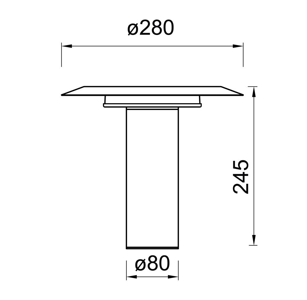 Настольная лампа 28*24,5 см, *LED*12W, 3000K, Mantra Tina MAN9004, белый