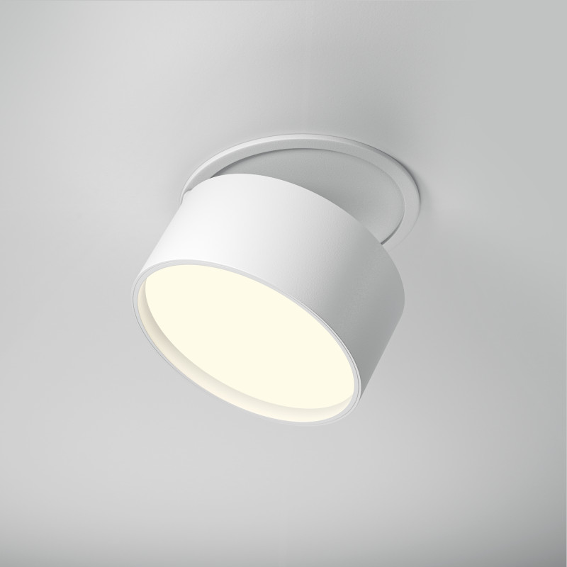 Встраиваемый светильник 8,5*8,5*6,6 см LED, 12W, 4000К, Maytoni Technical ONDA DL024-12W-DTW-W белый