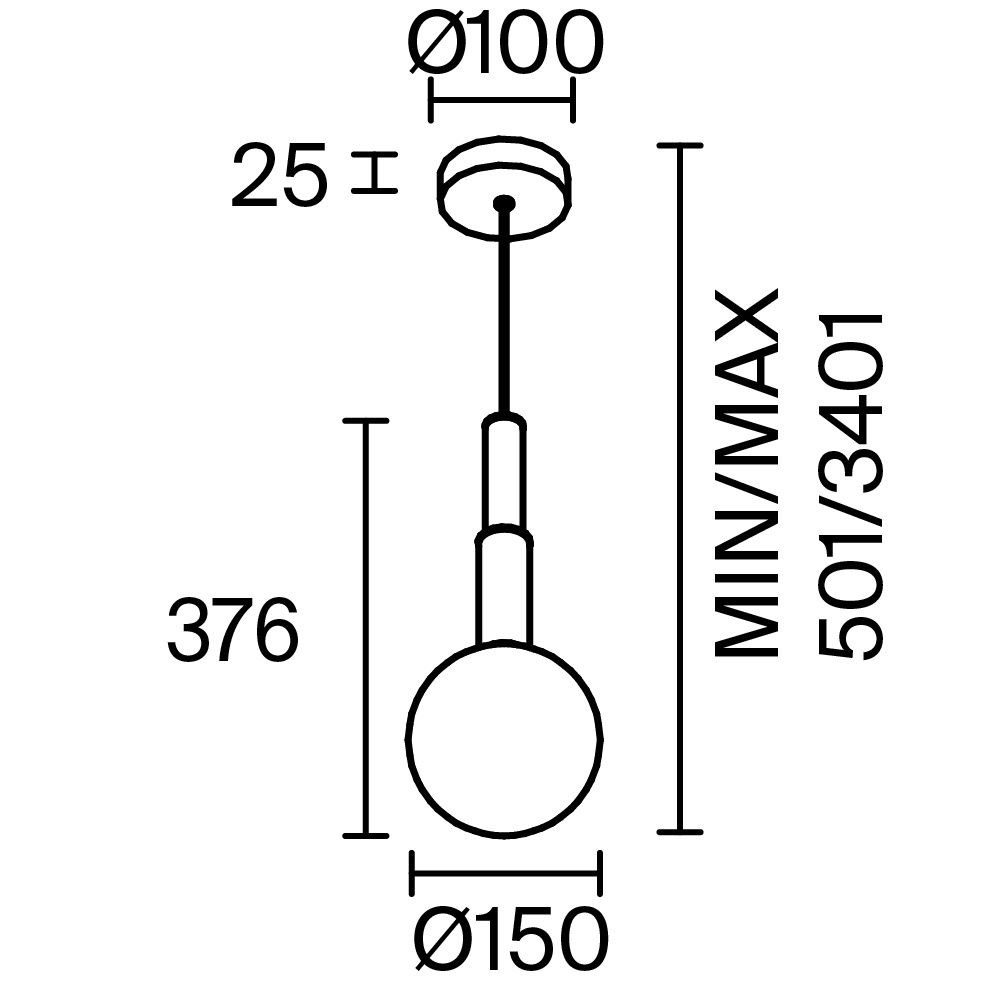 Подвесной светильник *15*50-340 см, 1*G9*40W, Maytoni  MOD520PL-01BS, Латунь
