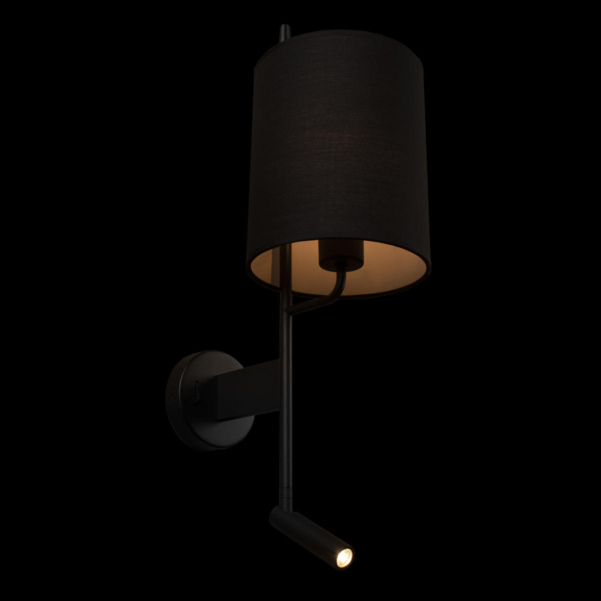 Настенный светильник 18*58 см, 2*E27+LED*1X40W + 1X3W 3200K LOFT IT Ritz 10253W/B Black черный