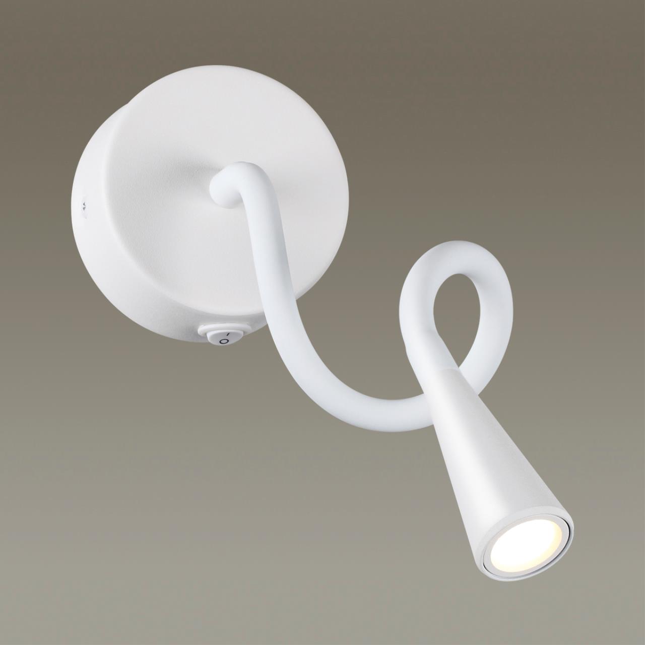 Настенный светильник Odeon Light Odds 4255/3WL, 3W LED, 3000K, белый
