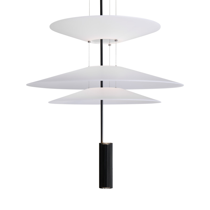 Подвесной светильник 50*50*435 см, LED, 12W, 3000К, Freya MONO FR6190PL-L7WB черный