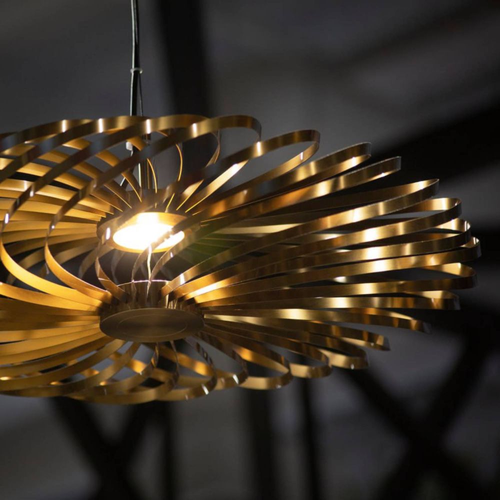 Подвесная люстра 56*38,5-280 см, 1*LED, 6W, 3000K, Favourite Spring 4680-1P, латунь