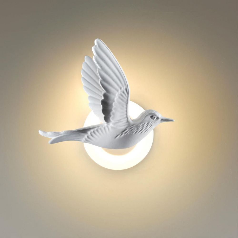 Бра с птичкой Odeon Light Colombella 4310/3WL, 3W LED, 3000K, белый