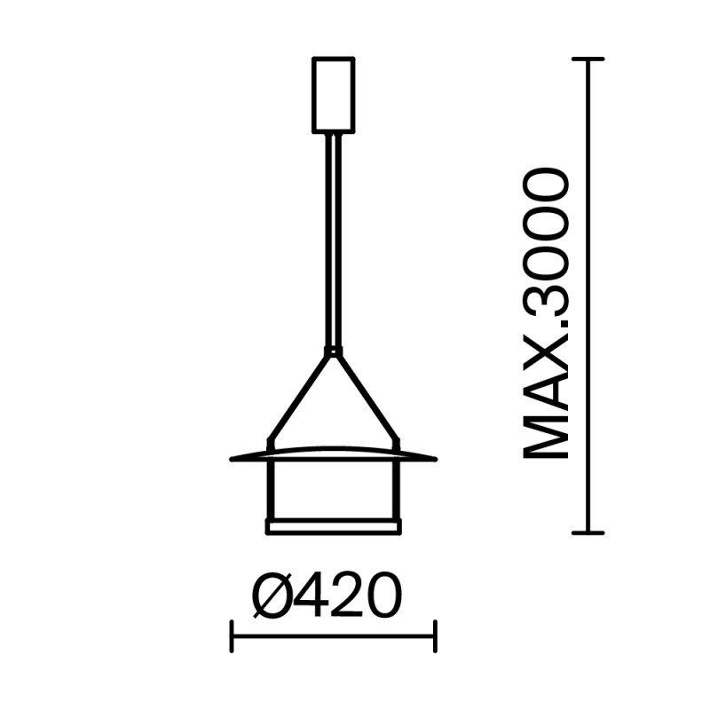 Подвесной светильник 42*42*315 см, LED, 23W, 3000К, Maytoni Ambience MOD280PL-L23B3K черный
