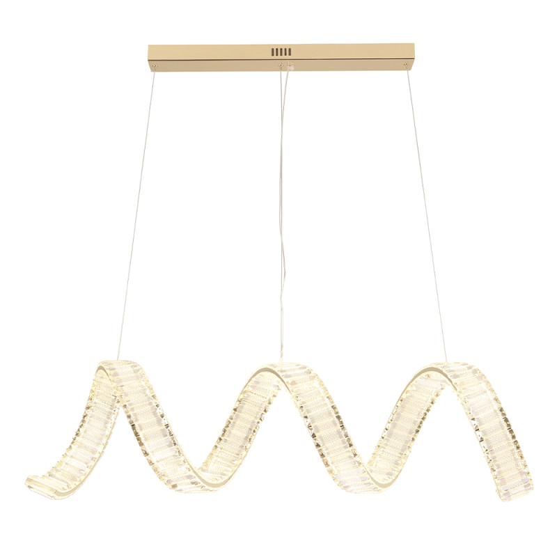 Светильник 120 см, 100W, 3000K, Crystal Lux MUSIKA SP100W LED L1200 GOLD, золото