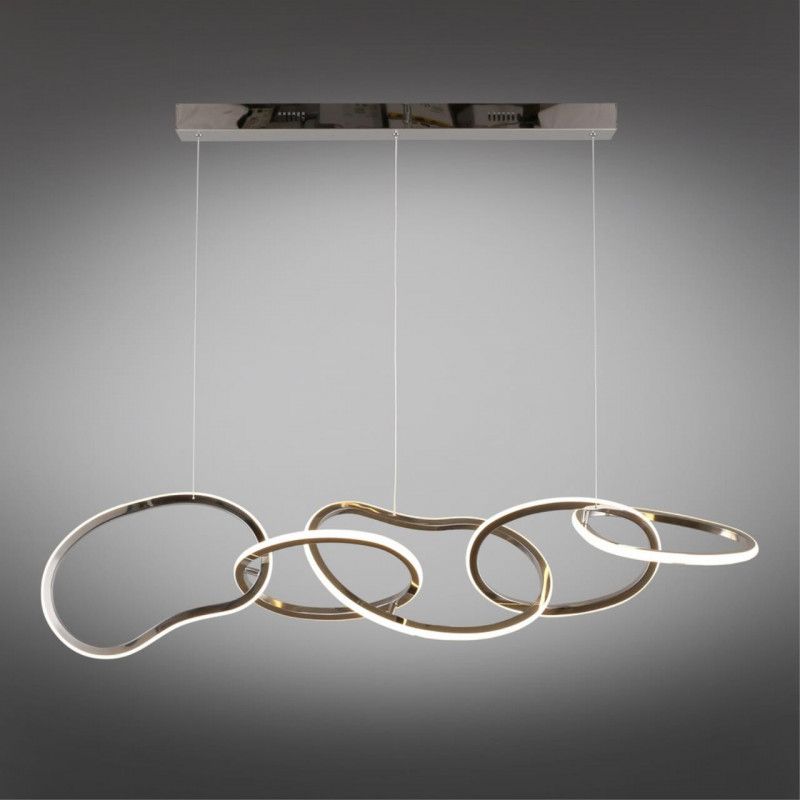 Подвесная люстра 120*27*50-150 см 80W, 3000K, Aployt Pirret APL.046.13.80, хром