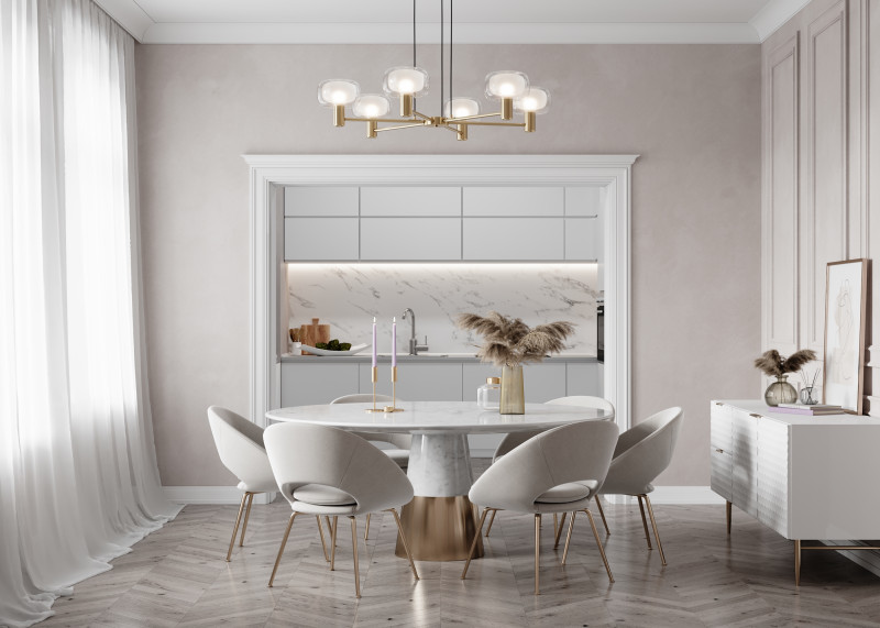 Светильник 96 см, Maytoni Vision MOD411PL-06G, золото