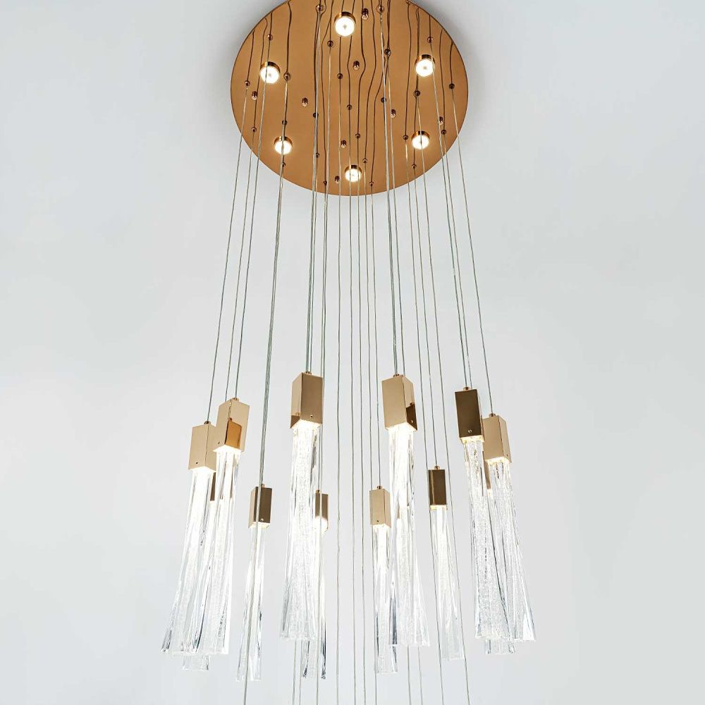 Подвесная люстра 60*300 см, LED 155W 4000K MODELUX ML.89138.25 GD золото