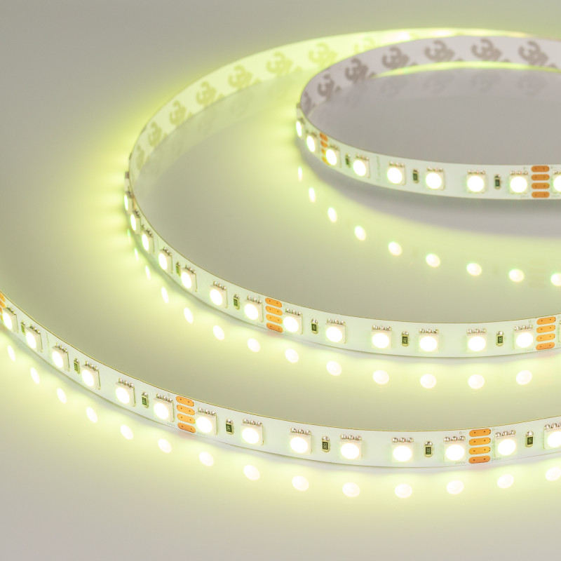 Лента RT-B84-10mm 24V RGB (21 W/m, IP20, 5060, 5m) (Arlight, Открытый) 021475(2). Цена указана за 5 метров. Продается кратно 5 метрам.