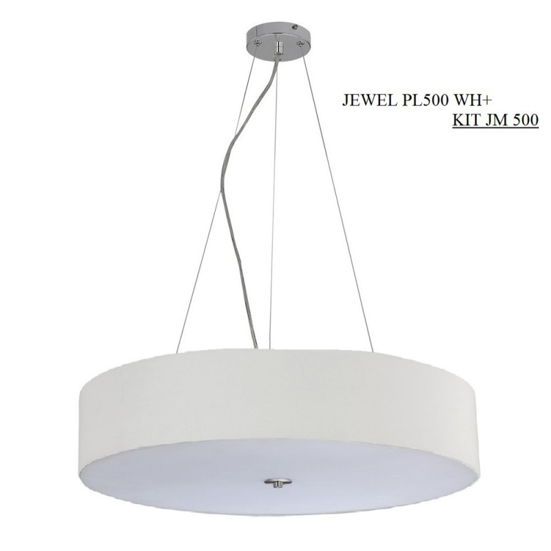 Светильник потолочный 50 см, Crystal Lux JEWEL PL500 WH Хром