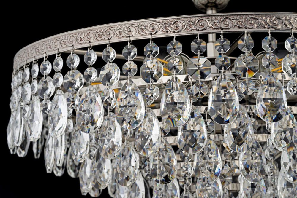 Люстра потолочная *46*25 см, 6*E27*60W, Arti Lampadari Castellana Nickel Castellana E 1.3.46.601 N, Матовый никель