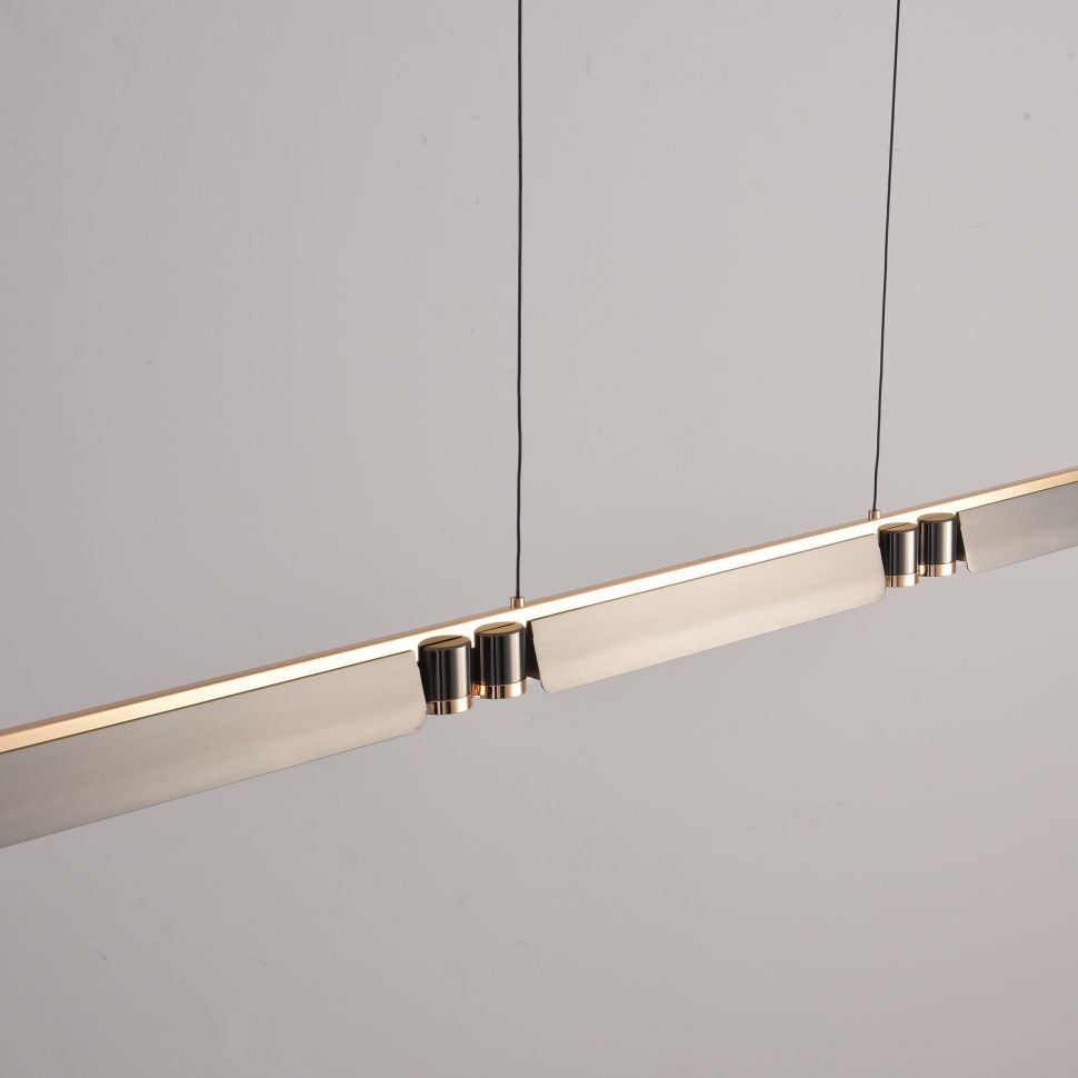 Подвесной светильник 120*2-150 см, LED*33W, 3000-6000K, iLedex Vision 9309D-1200-2 GR+BK, Серый/Черный