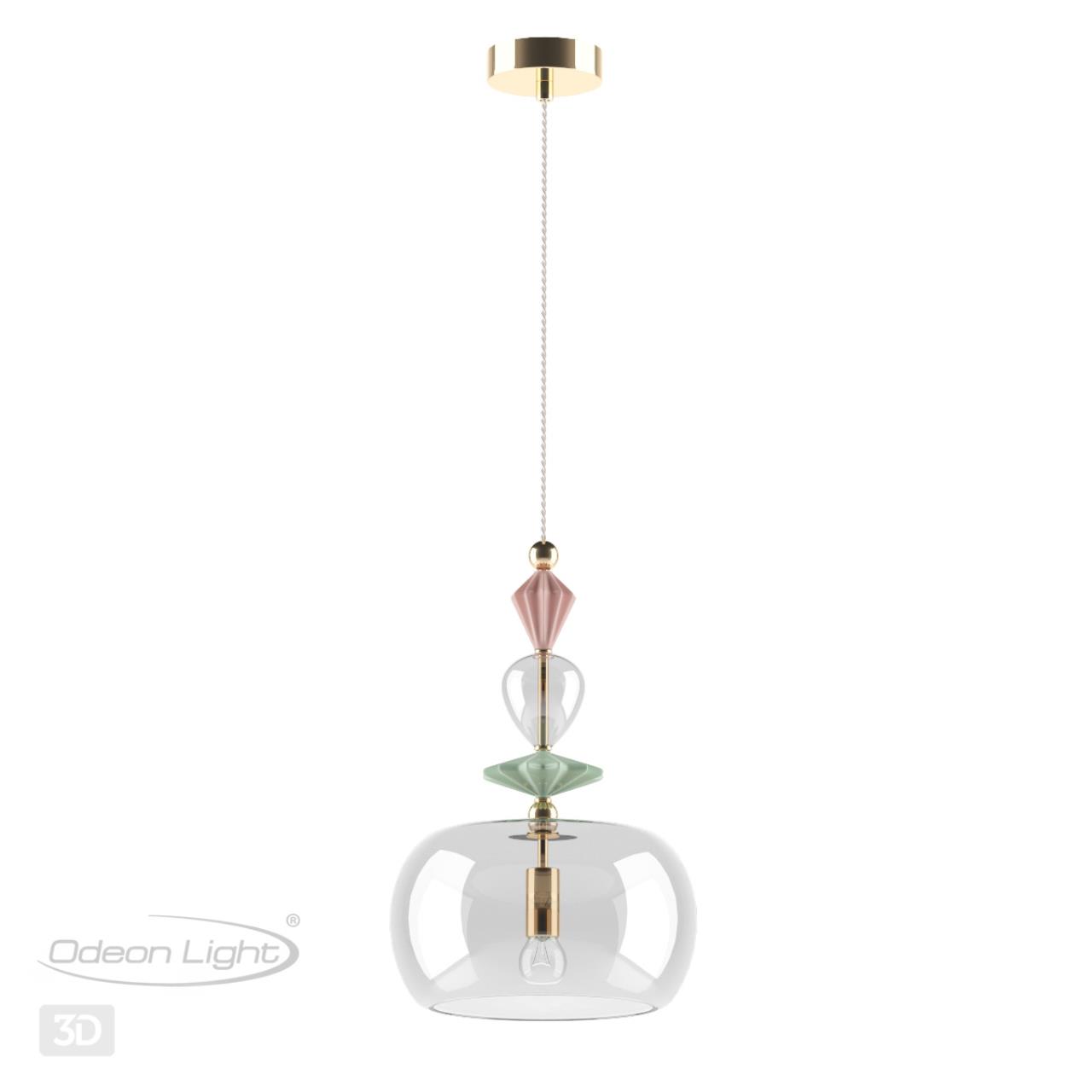 Подвесной светильник диаметр 27 см Odeon Light Bizet 4855/1A Золото