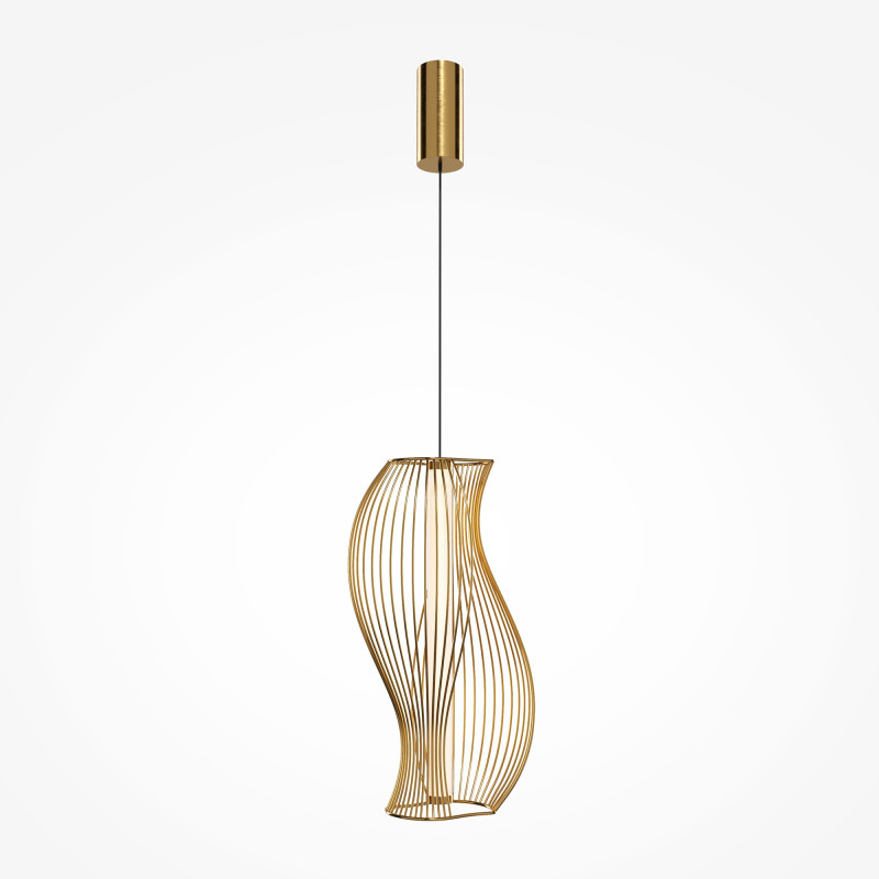 Подвесной светильник 20,9*17*352 см,  LED, 20W, 3000К, Maytoni Shadows of the past MOD263PL-L20BS3K латунный