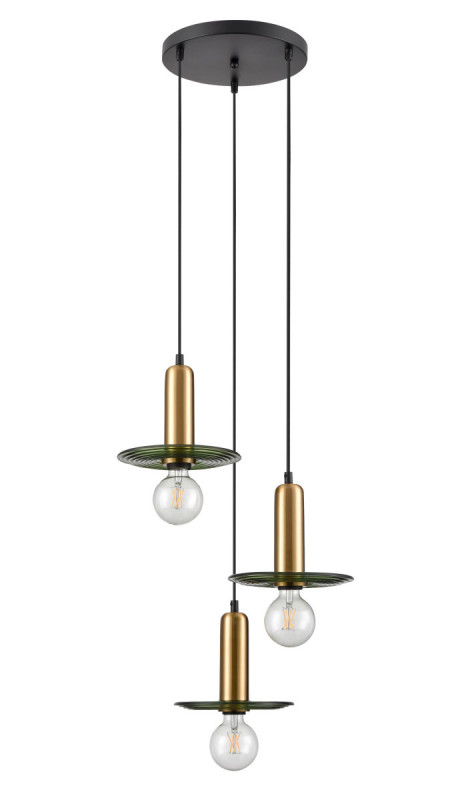 Подвесной светильник  40*172 см, 3*E27 черный, золото Vele Luce Gustoso VL5892P23