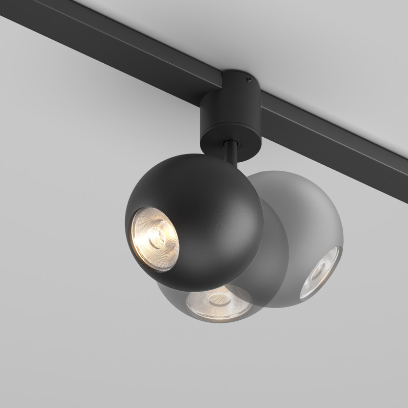 Трековый магнитный светильник 7 см, 8W, 3000K, Maytoni Sfera TR164-1-8W3K-M-B, черный