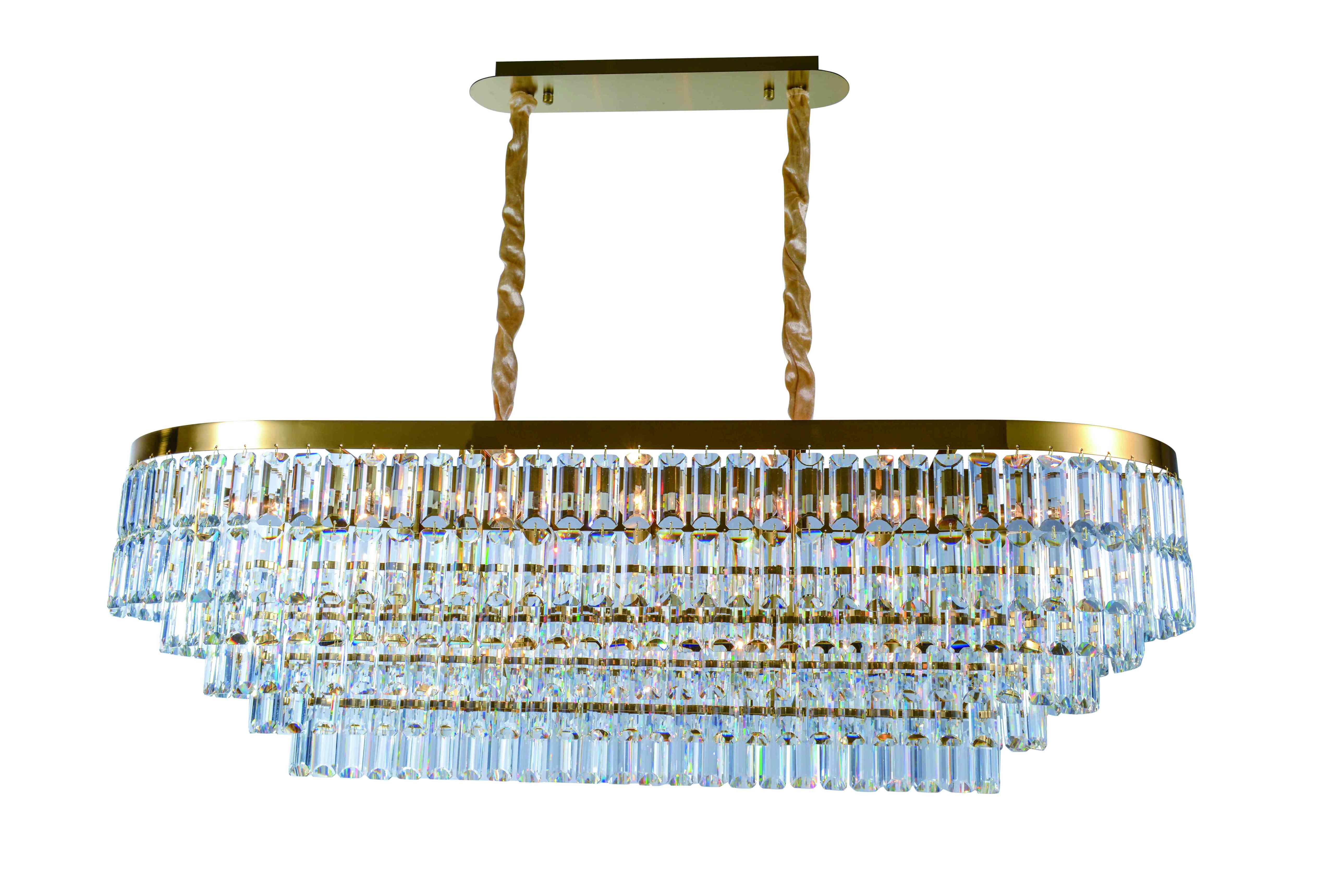 Люстра  1200*500*410, 19*E14, 40W NewRgy Cristallo 2752P/19A PLATING BRASS+CLEAR, PLATING BRASS+CLEAR
