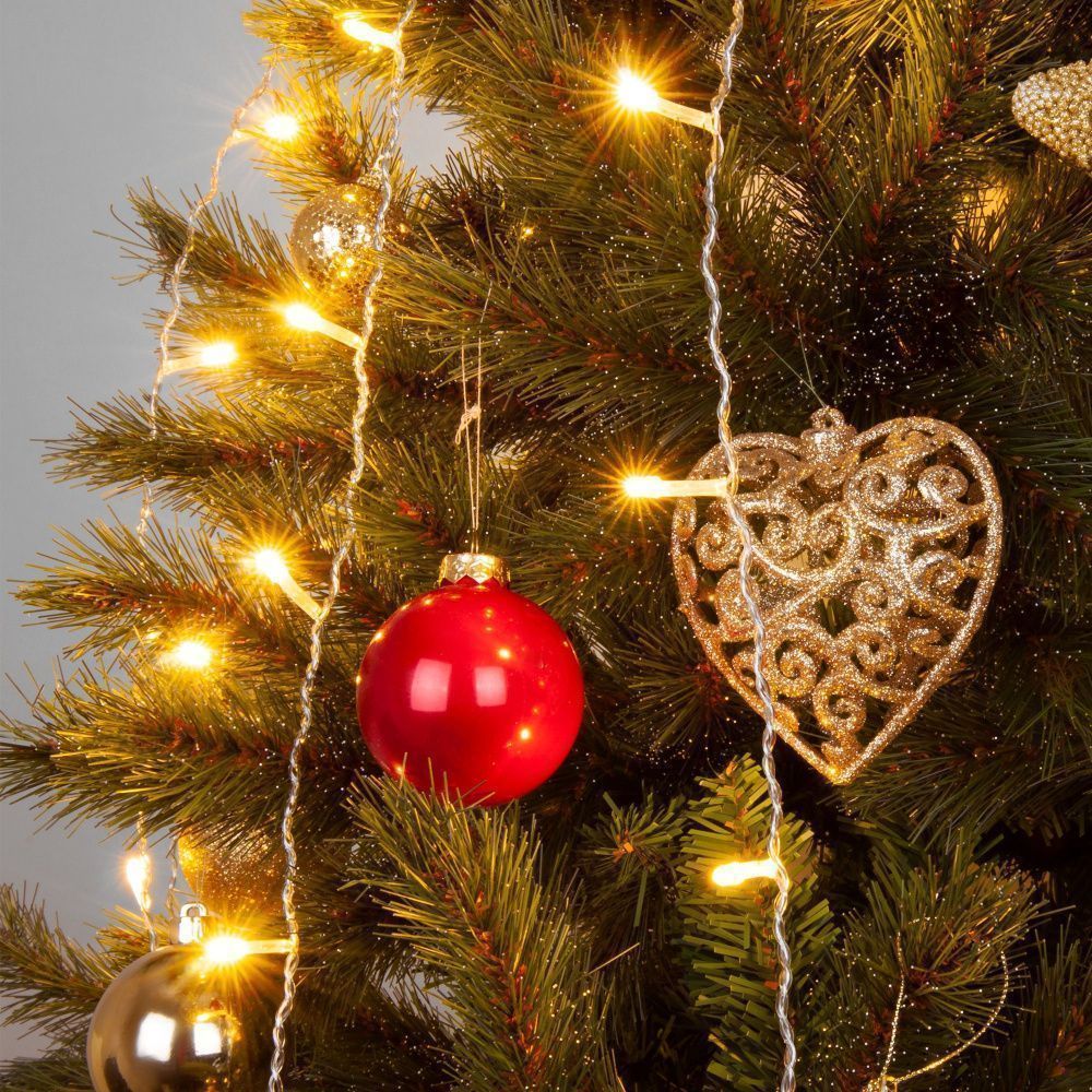 ПОДАРОК ПРИ ЗАКАЗЕ ОТ 20 000 руб, стоимость 500 руб - Гирлянда занавес теплый белый 1,5*1м