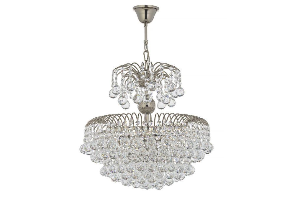 Люстра подвесная *40*40 см, 5*E14*40W, Arti Lampadari Pompei Nickel Pompei E 1.5.40.100 N, никель