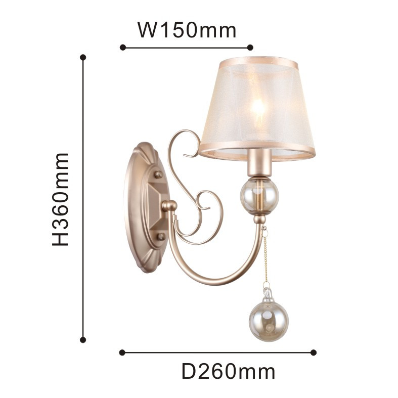 Бра Favourite Teneritas 2553-1W, D260*W150*H360, перламутровое золото