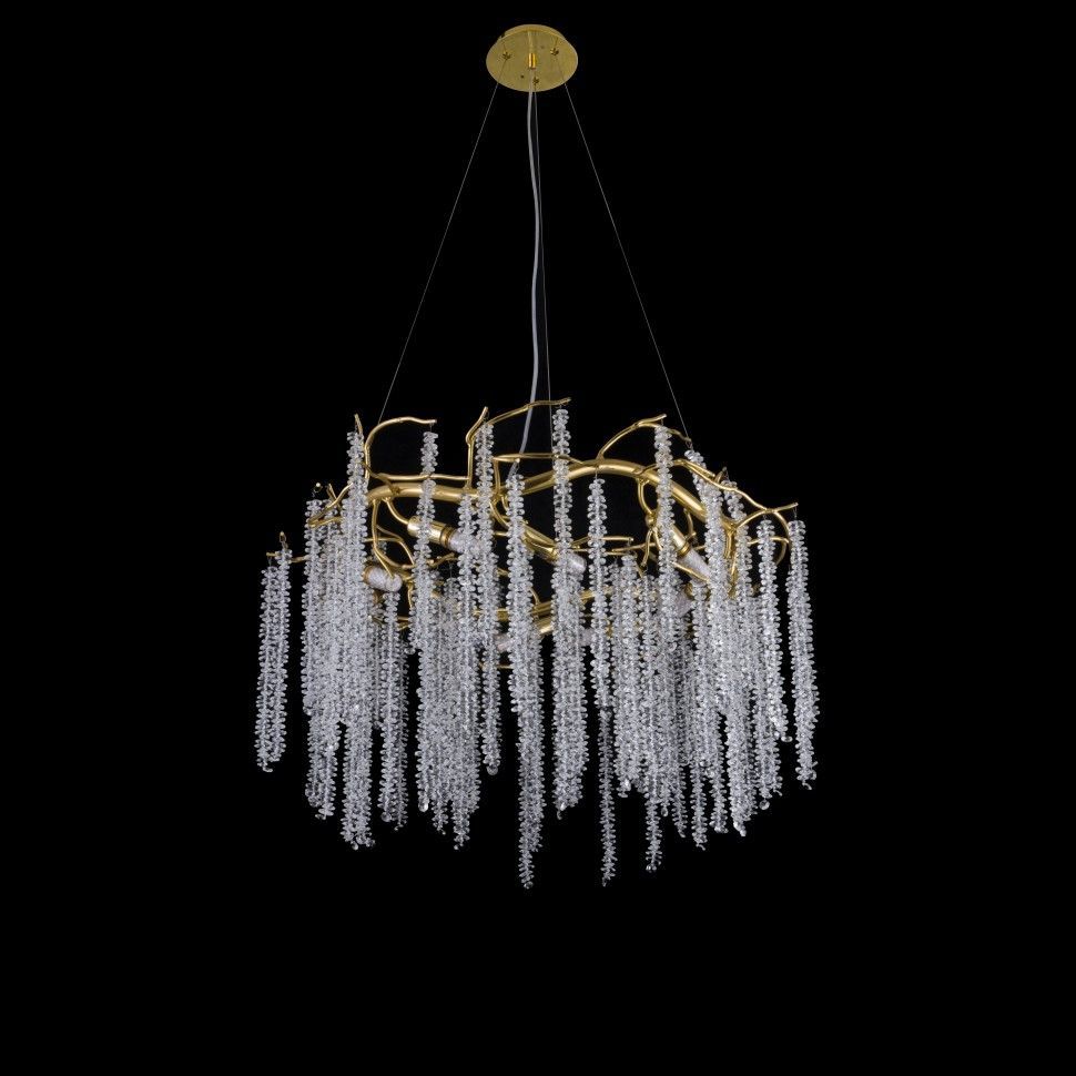 Подвесной светильник 80*65-165 см, 10*Е14*400W, K, iLamp Savage 8813-D800 GD, Золото