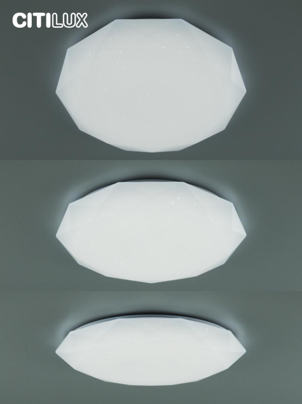 Светильник 56 см, 90W, 3000-5500K с пультом Citilux Астрон CL733900G, белый