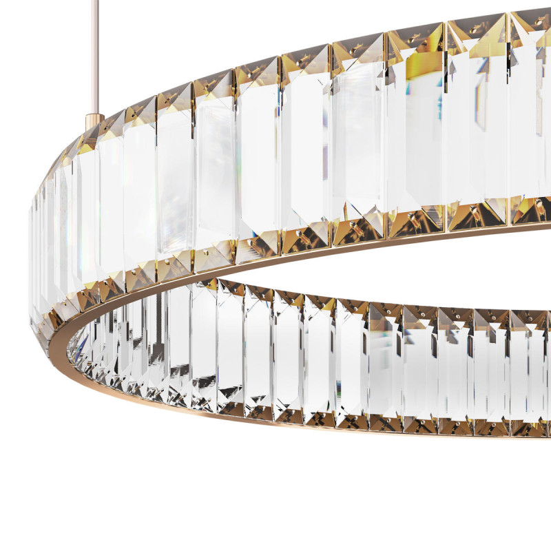 Светильник *60 см, 1*LED*43W, 3000К Loft It 10135/600 Gold Crystal ring, Золото