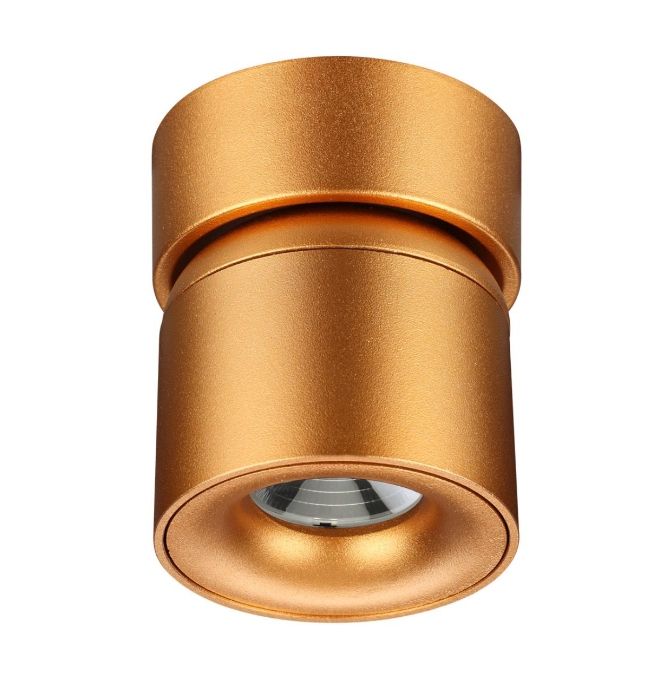 Светильник 9 см, 10W, 4000K, NovoTech OVER GESSO 358810, матовое золото