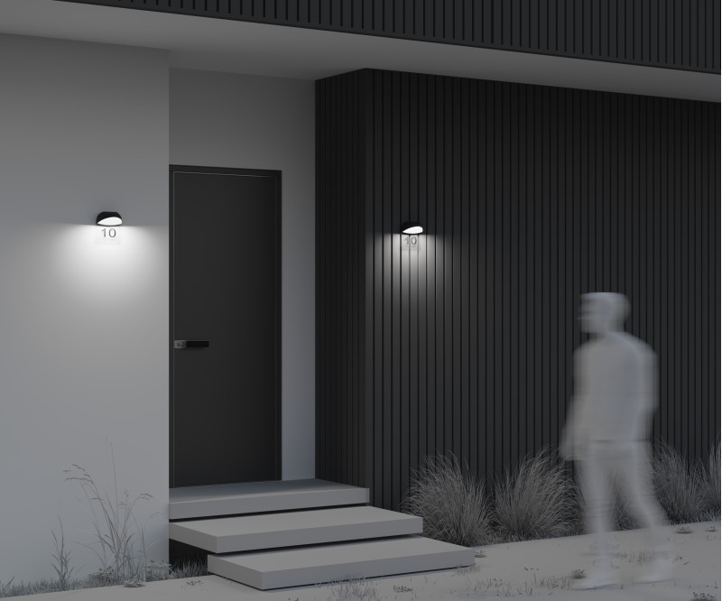 Светильник настенный 16,1*9,9*18,4 см, LED, 7W, 3000К, Maytoni Gloss O447WL-L7GF3K серый