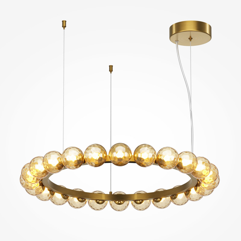 Подвесной светильник 76*76*310 см, LED, 42W, 3000К, Maytoni Ambre MOD331PL-L42BS3K латунный