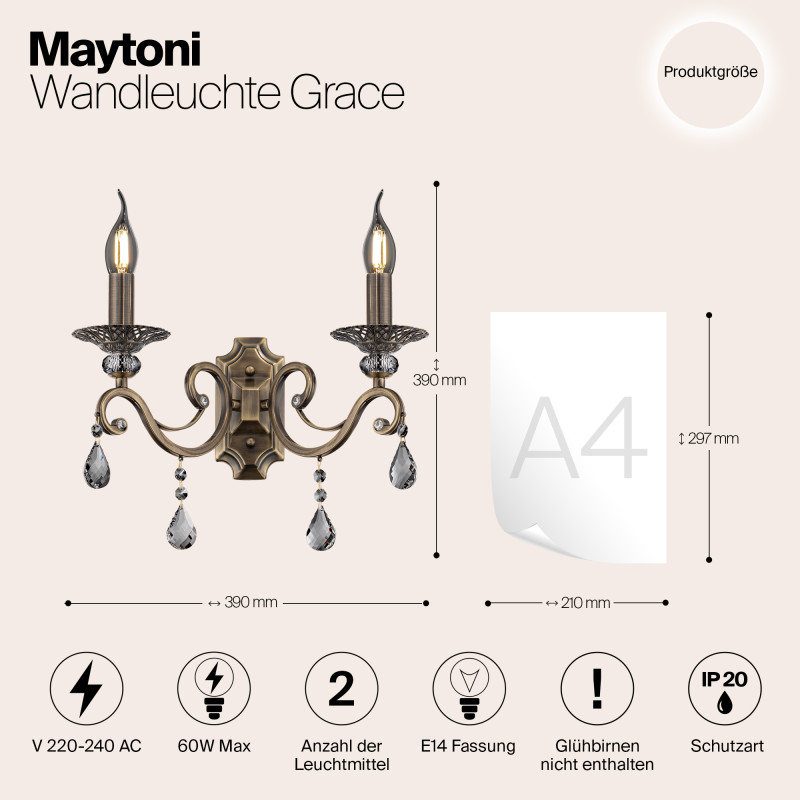 Бра Maytoni RC247-WL-02-R Бронза